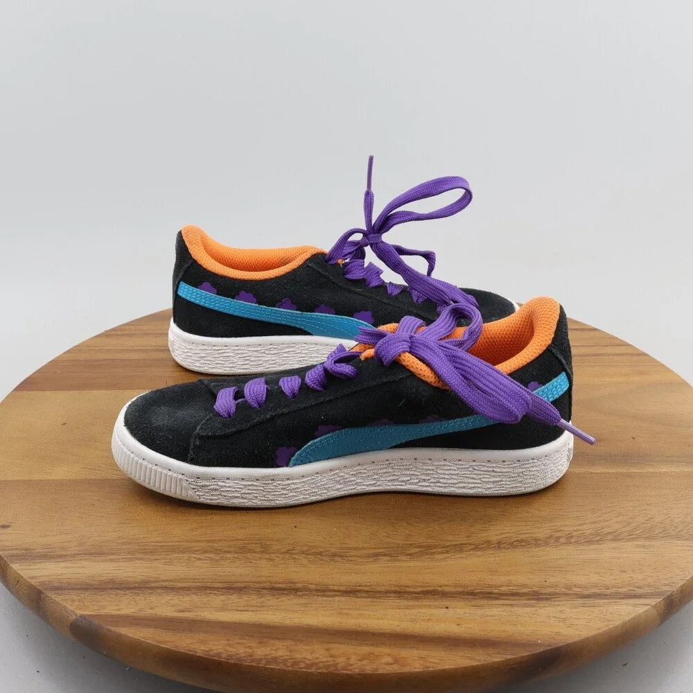 PUMA x Rugrats Jr Suede Black Caribbean Sea Sneakers 383063-01 Size 1 Kids